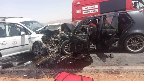 كلميم …حاذثة سير بين سيارتين  تخلف   8 جرحى ووفاتين