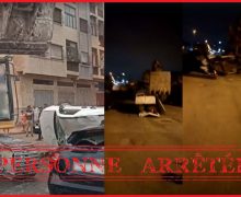 الدارالبيضاء…على طريقة الأفلام …سكير يخرب سيارات بواسطة ” الطراكس ” ( فيديو )