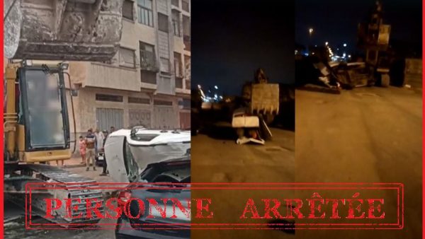 الدارالبيضاء…على طريقة الأفلام …سكير يخرب سيارات بواسطة ” الطراكس ” ( فيديو )