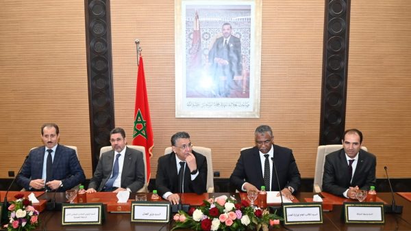 وزير العدل السيد عبد اللطيف وهبي يشرف على حفل تنصيب السيد عبد الرحيم مياد كاتبا عاما لوزارة العدل