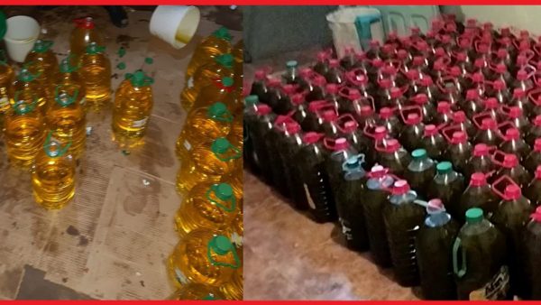 تازة….  تحويل زيت المائدة إلى زيت الزيتون  بعد إضافة مواد  مولونة يطيح ب 8 أشخاص وحجز كميات هامة