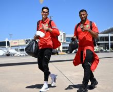 المنتخب الوطني يتوجه إلى جنوب إفريقيا ( صور )