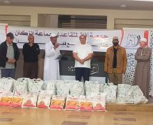 رئيس مجلس جماعة إنزكان يشرف على توزيع القفف من طرف جمعية افاق لمتقاعدي جماعة إنزكان