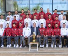 الجامعة الملكية المغربية لكرة القدم.. حفل استقبال على شرف المنتخب المغربي لكرة القدم داخل القاعة، بطل إفريقيا