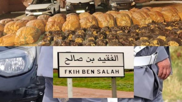 عناصر الدرك الملكي بالفقيه بنصالح وبني ملال تحجز كمية مهمة من مخدر الشيرا والكوكايين و القنب الهندي ” الكيف