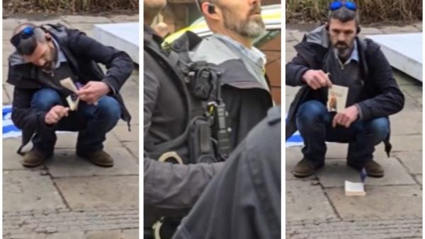 الشرطة البريطانية تعتقل رجلا حــ..ـرق القرآن في بث مباشر