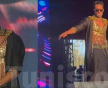 الفنان الشهير  محمد رمضان يثير ضجة في العالم بسبب لباس غريب في حفل بأمريكا
