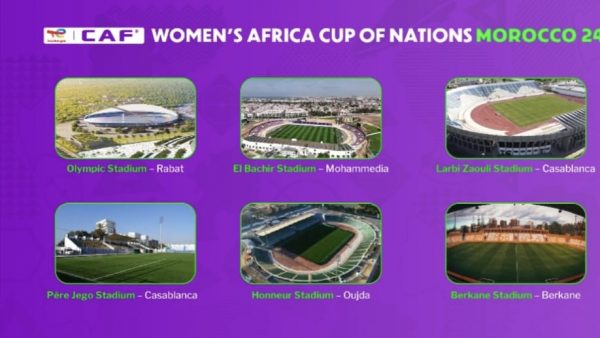 ” الكاف ” يكشف عن الملاعب  بالمغرب المحتضنة لمباريات كأس الأمم الإفريقية للسيدات 2024