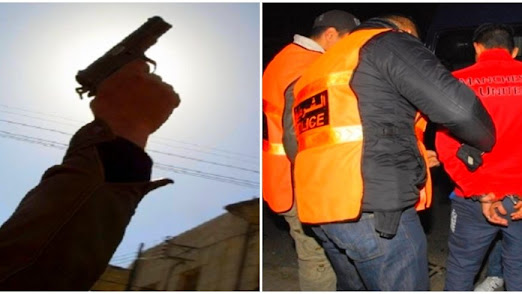 الجديدة….الرصــ ـاص ينهي  هجوم  3 مجرمين على المواطنين ورجال الأمن