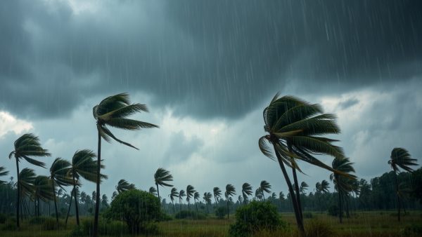 نشرة إندارية….رياح وزخات رعدية قوية بهذه المناطق