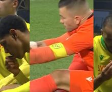 لقطة تُجسِدُ معنى الإنسانية …حارس مرمى يتضاهر بالإصابة من أجل إفطار زملائه المسلمين