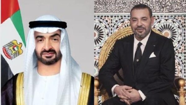 ملك المغرب  يجري اتصالا هاتفيا مع سمو الشيخ محمد بن زايد ال نهيان