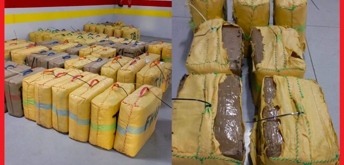 مطاردة ليلية لسيارة من  طرف عناصر الفرقة الوطنية للشرطة القضائية تسفر عن حجز 3 أطنان و400 كلغ من الشيرا نواحي البيضاء