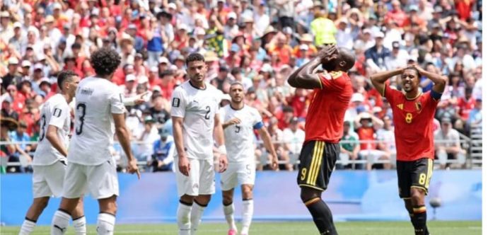 منتخب مصر يتعادل مع منتخب بلجيكا في أول ظهور له بالمونديال