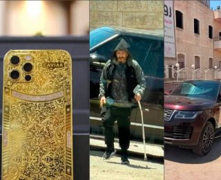 القبض على متسول ميليونير يملك سيارة رونج روفر وهاتف فاخر مطلي بالذهب ( فيديو )